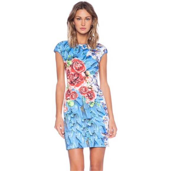Clover Canyon Rio de Janeiro Floral Scuba Dress 🌹Size M - Picture 1 of 16